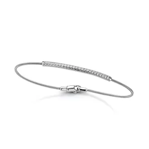 Flexible Thin Wire Pavé Diamond Band