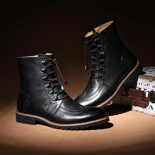 High Ankle Lace-Up Men Boots