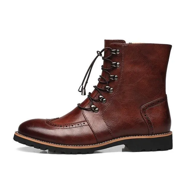 High Ankle Lace-Up Men Boots