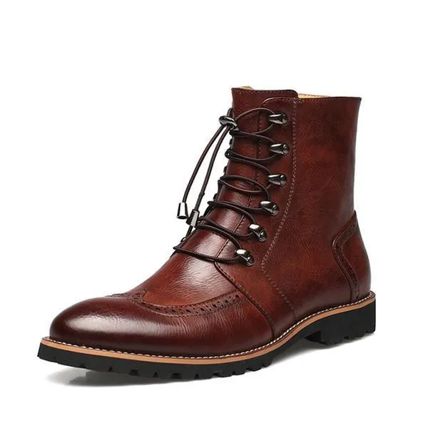 High Ankle Lace-Up Men Boots