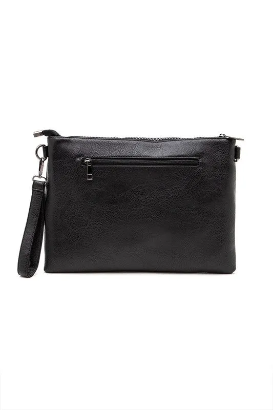 I love Rock'n'Roll Star Studded Swing Bag