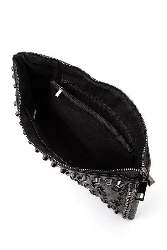 I love Rock'n'Roll Star Studded Swing Bag