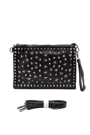 I love Rock'n'Roll Star Studded Swing Bag