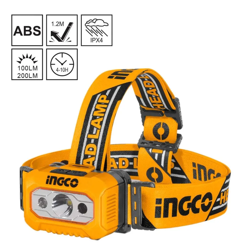 Ingco 200 Lumens Headlamp - HHL013AAA8