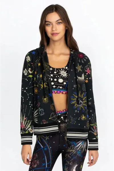 Johnny Was Celestin Favorite Long Swing Tee Shirt Black Top Floral Special NEW