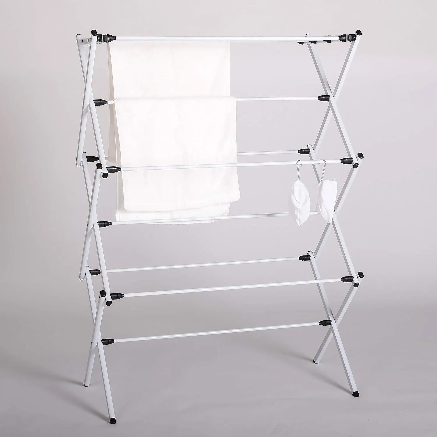 JZM Multipurpose Foldable Clothes Dryer Rack with Sturdy Durable and Flexible Design Lightweight Clothing Hangers