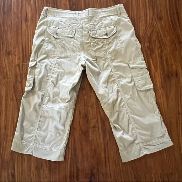 Kuhl Resistor Air Roll Up Cargo Hiking Shorts Khaki Tan size 8