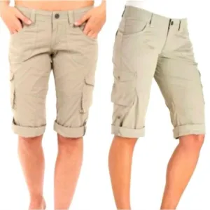 Kuhl Resistor Air Roll Up Cargo Hiking Shorts Khaki Tan size 8