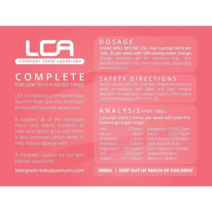 LCA Liquid Fertiliser - Low Tech Complete 500ml