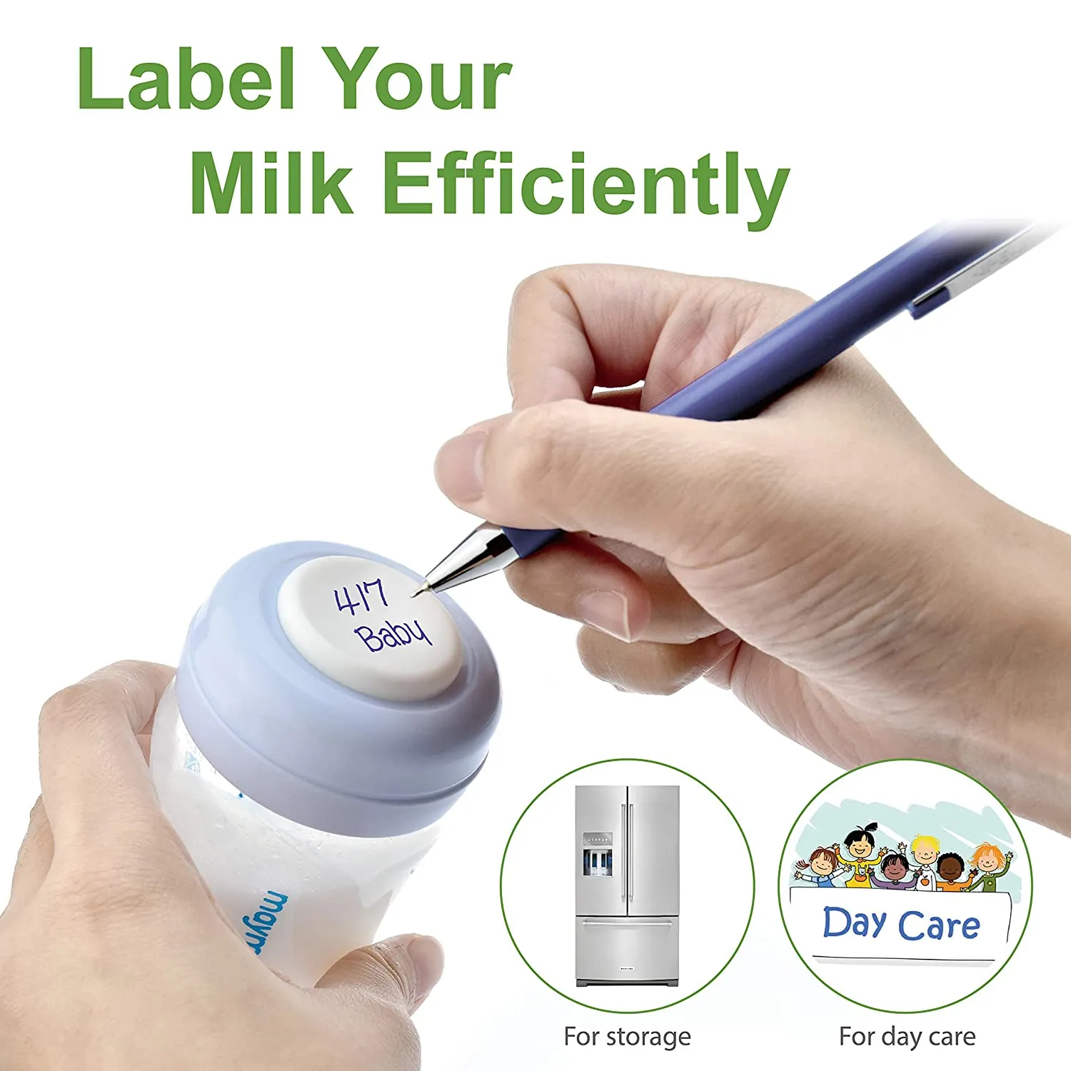 Maymom Wide-Mouth Milk Storage Collection Bottle with SureSeal Sealing Disk; Can Replace Spectra S1 S2 Bottles140mL