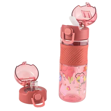 MCK- Chupa Chups Water Bottle 600ml, 2 Lids  -2 Colors