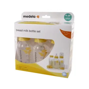 Medela Breastmilk Bottle Set with Medium Flow Teats 250mL 3 Pack