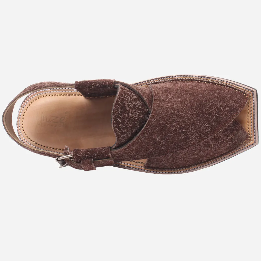 Mens "ATIQ" Leather Flat Peshawari Sandals