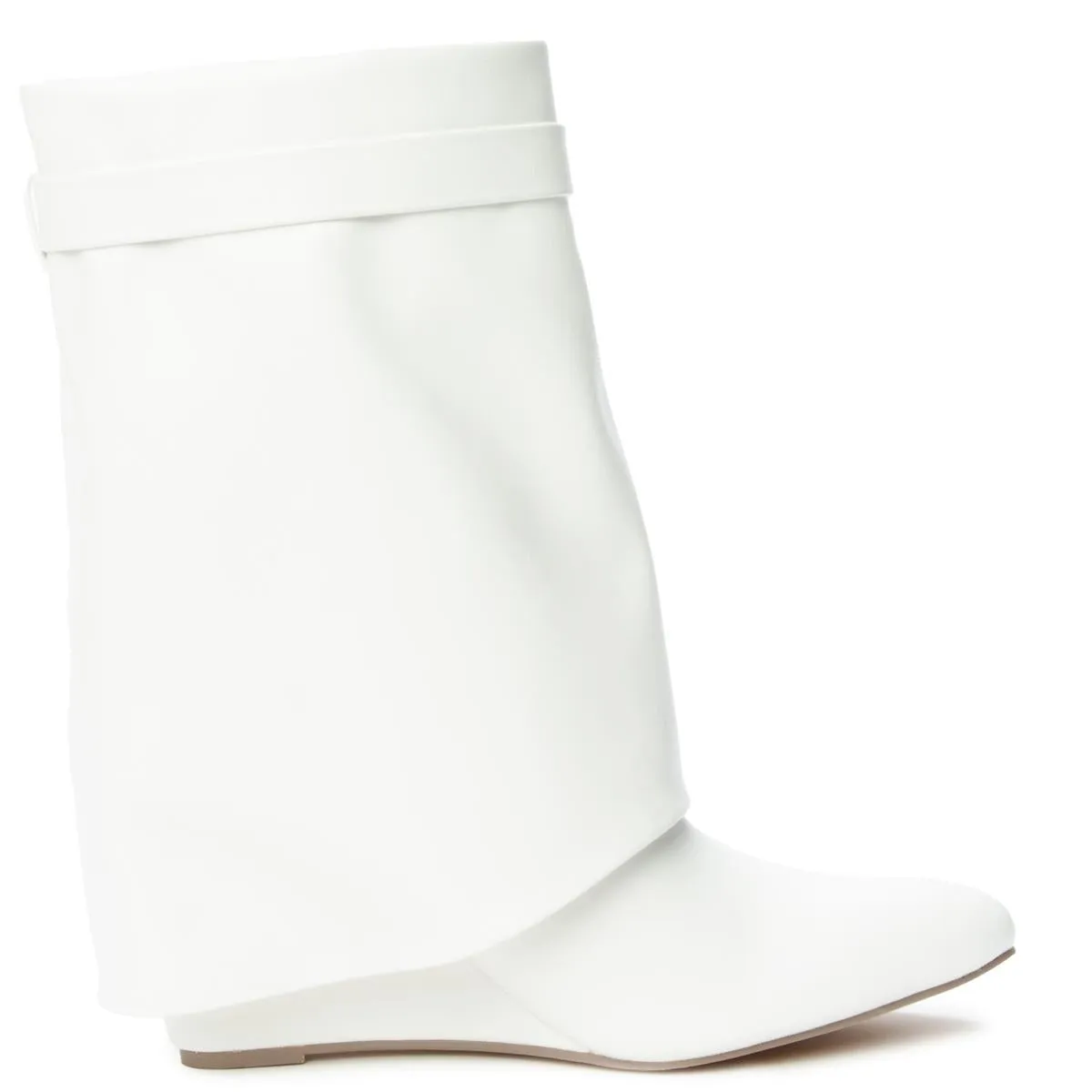 Mutto-2 Drape Mid-Calf Wedge Boot