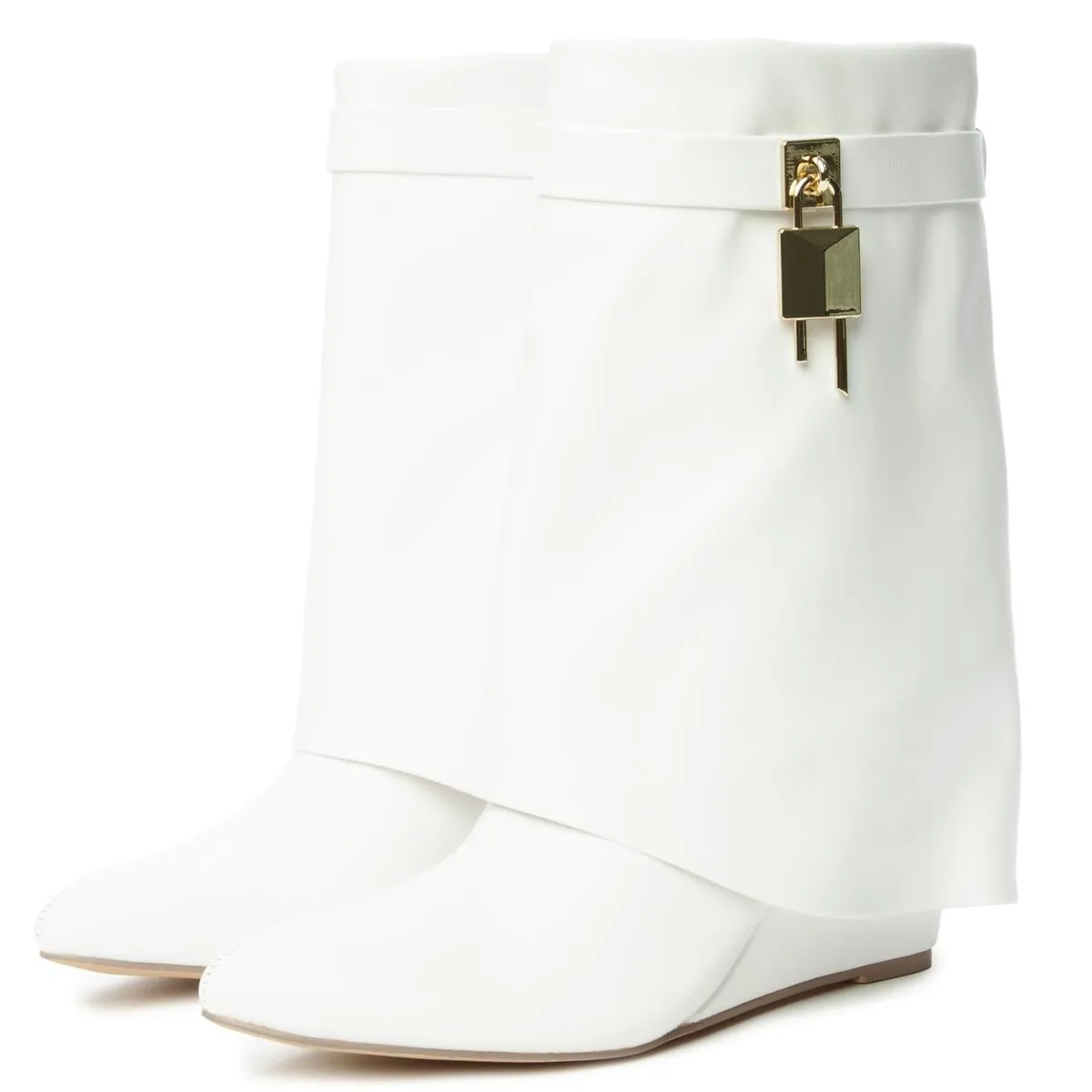 Mutto-2 Drape Mid-Calf Wedge Boot