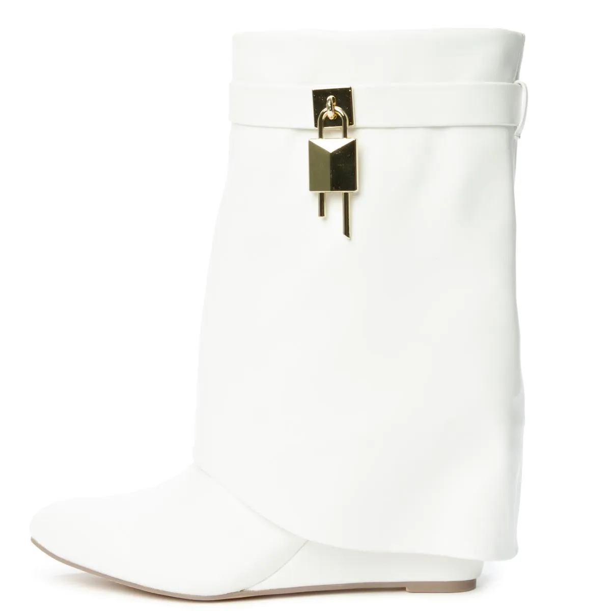 Mutto-2 Drape Mid-Calf Wedge Boot