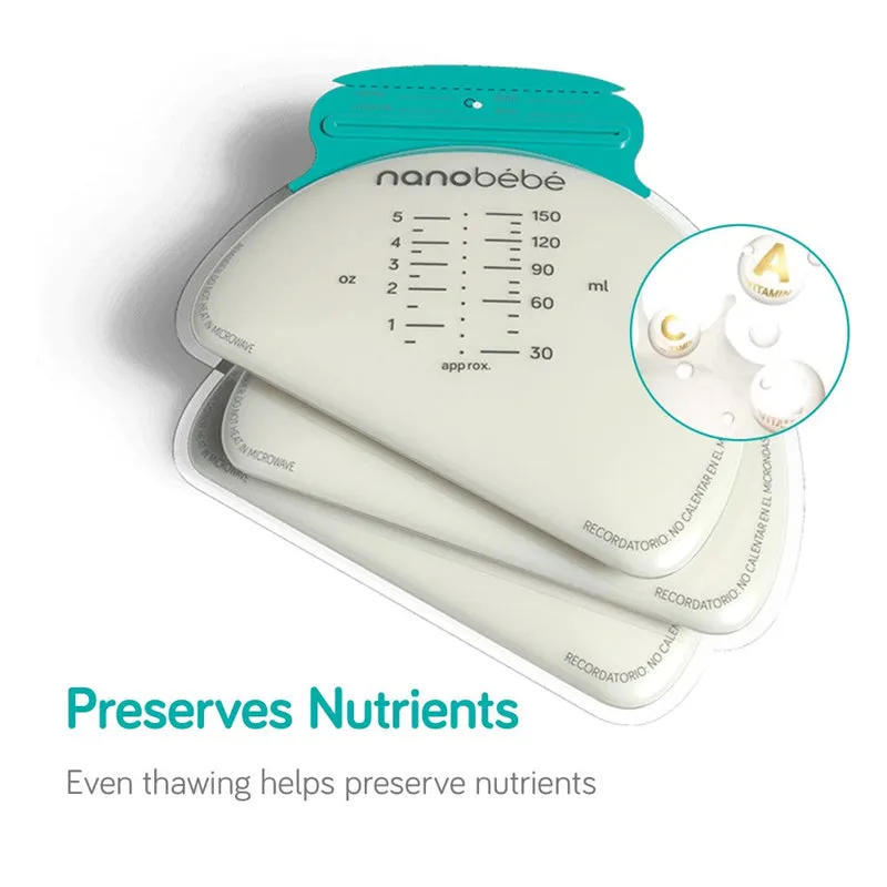 Nanobébé Breastmilk Storage Bags 25Pk & Organizer
