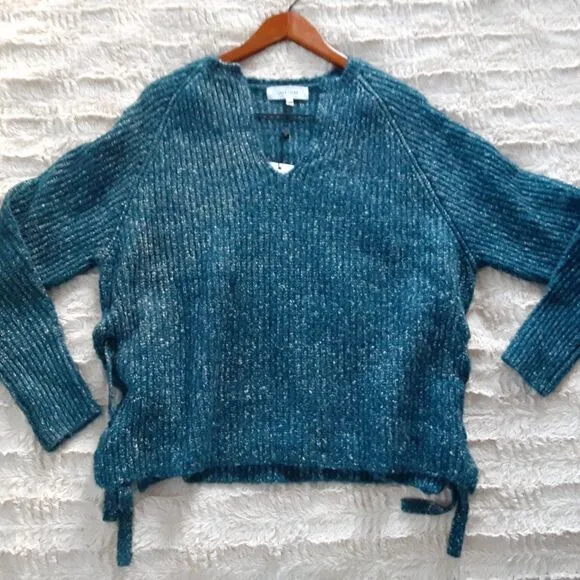 New Anthropologie John   Jenn Blue Pullover Sweater Size M