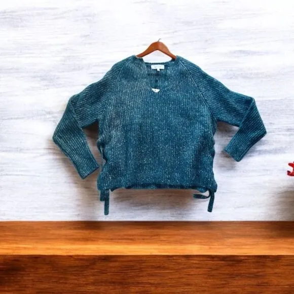 New Anthropologie John   Jenn Blue Pullover Sweater Size M