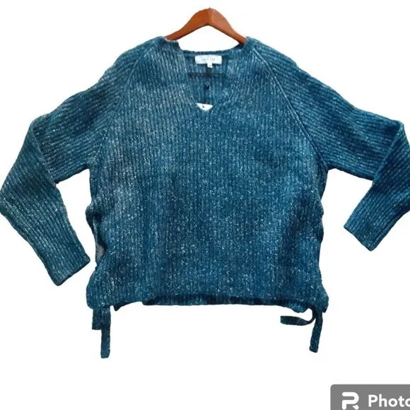 New Anthropologie John   Jenn Blue Pullover Sweater Size M