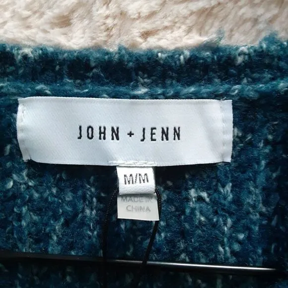 New Anthropologie John   Jenn Blue Pullover Sweater Size M