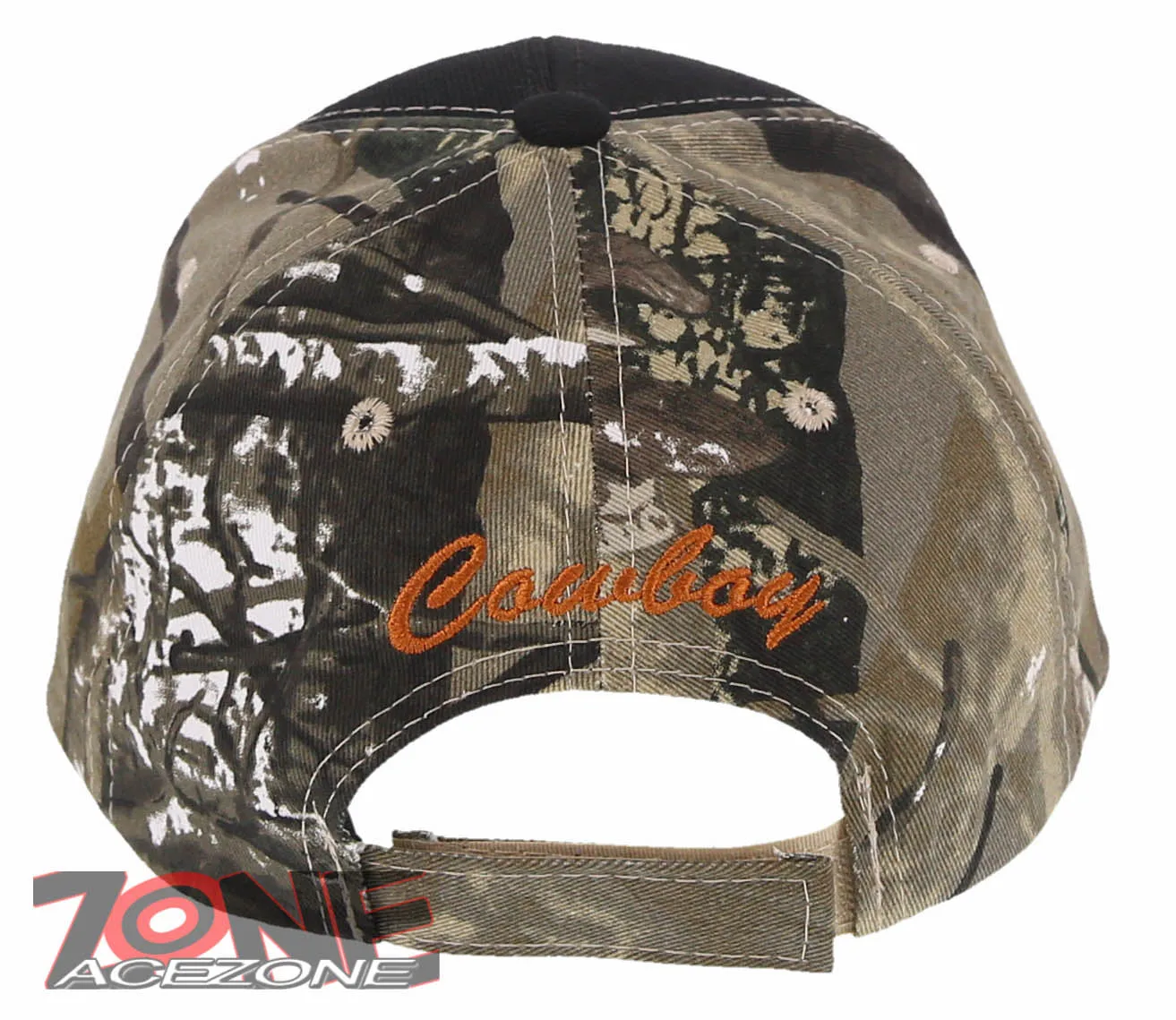 NEW! COWBOY STAR HAT BOOTS HORSESHOE COWBOY BASEBALL CAP HAT BLACK CAMO