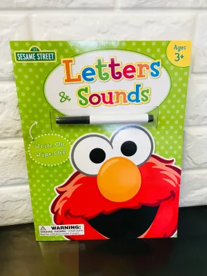 New Sesame Street Activity Book, Reusable Write on Wipe off, Durable 16 Pages! Ages 3 