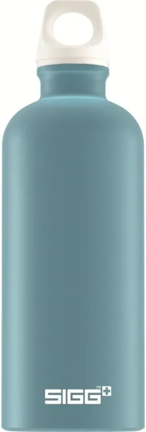 New Sigg Traveller 600ml Brushed Aluminium Water Bottle, Switzerland made! Leak Proof, Screw top lid! BLUE!! RETAILS $26 