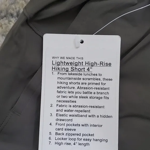 NWT Lululemon High-Rise Hiking Short
