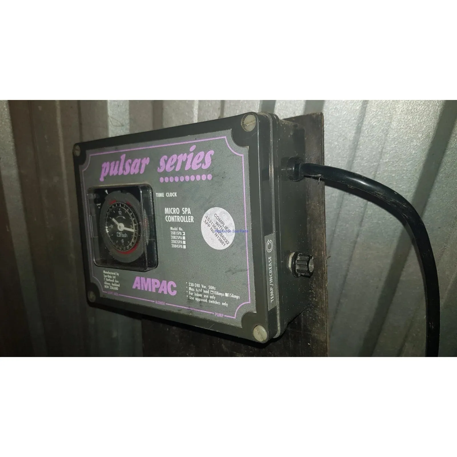 OBSOLETE - Ampac Pulsar SQ1000 SQ1500 Series Spa Controller & Parts