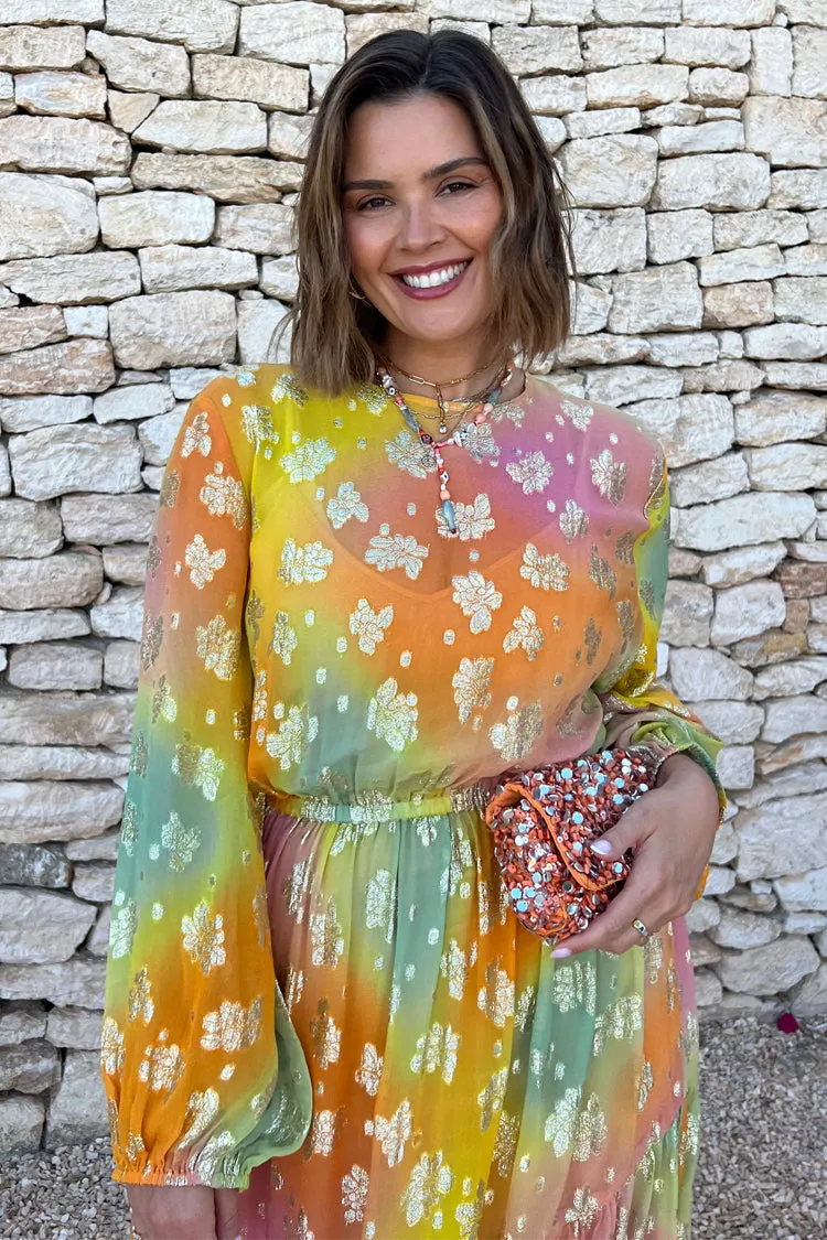 Ombre Jacquard Ciara Dress