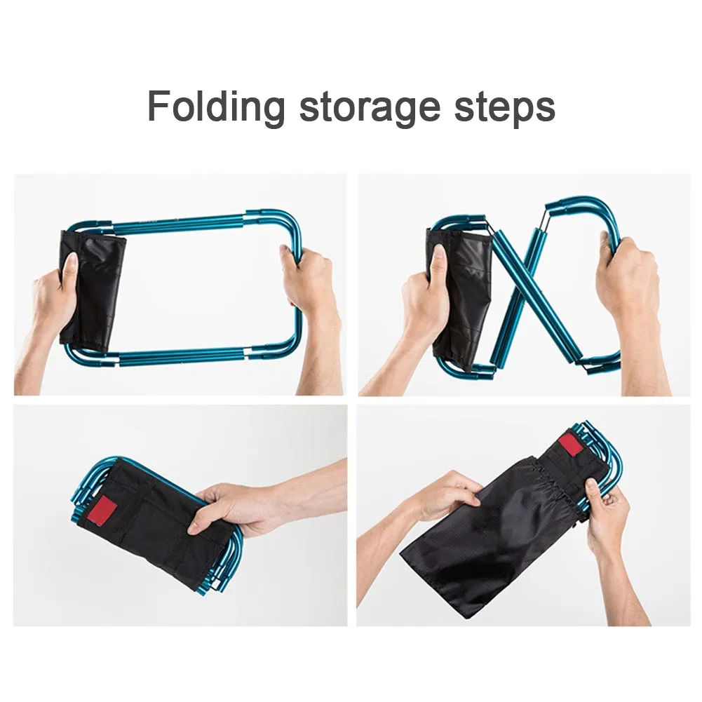 Outdoor Aluminium Alloy Portable Folding Picnic Camping Stool MIni Storage Fishing Chair Ultralight Furniture (copy)