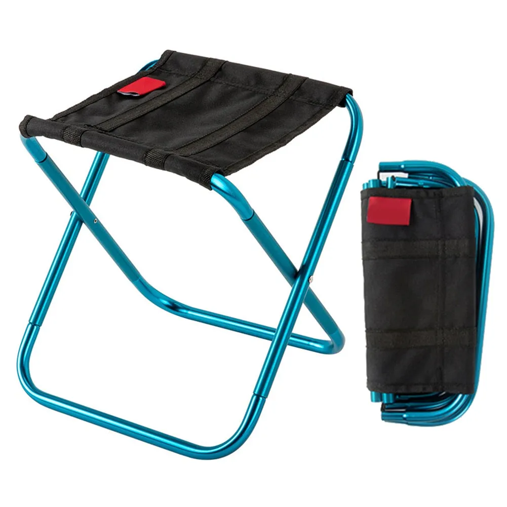 Outdoor Aluminium Alloy Portable Folding Picnic Camping Stool MIni Storage Fishing Chair Ultralight Furniture (copy)