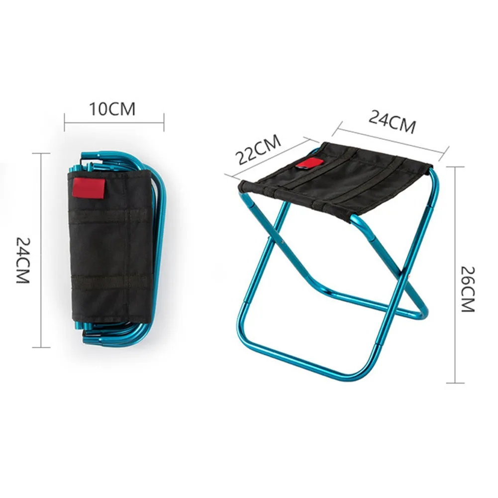 Outdoor Aluminium Alloy Portable Folding Picnic Camping Stool MIni Storage Fishing Chair Ultralight Furniture (copy)