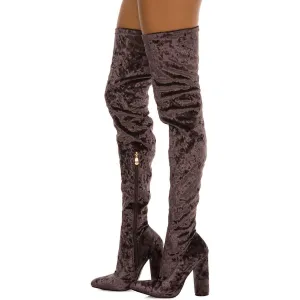 Paw-27 Thigh-High Boot Dark Purple