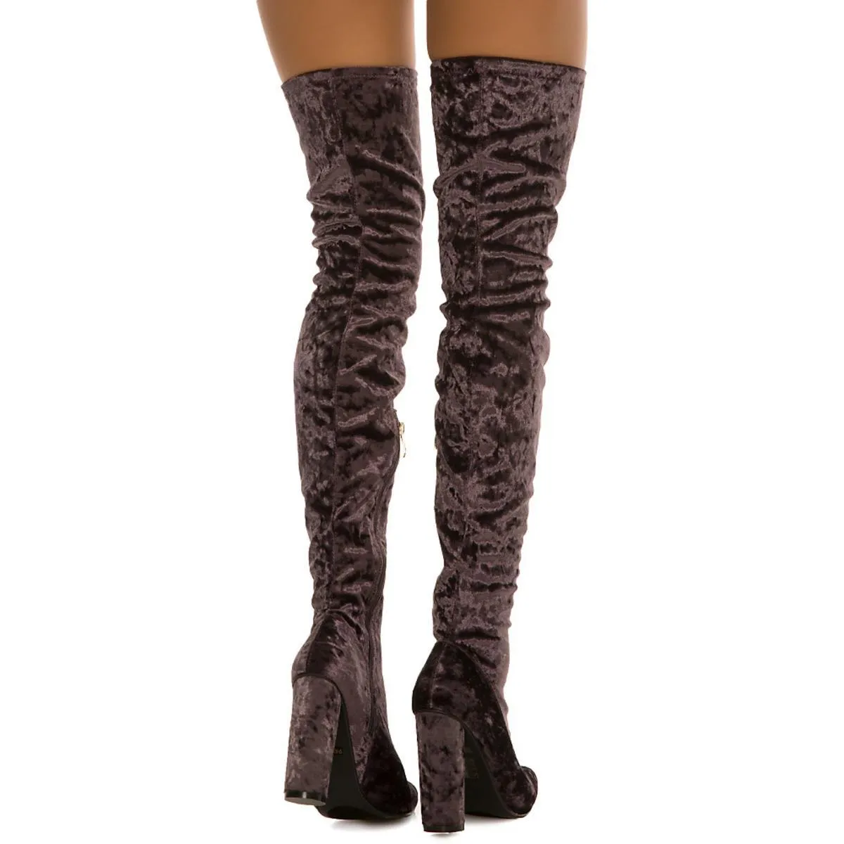 Paw-27 Thigh-High Boot Dark Purple