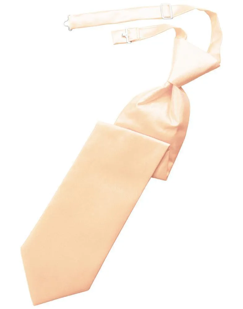 Peach Solid Twill Kids Necktie