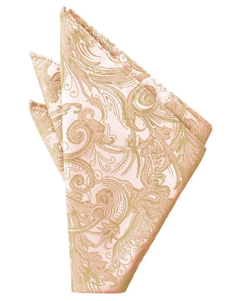 Peach Tapestry Pocket Square