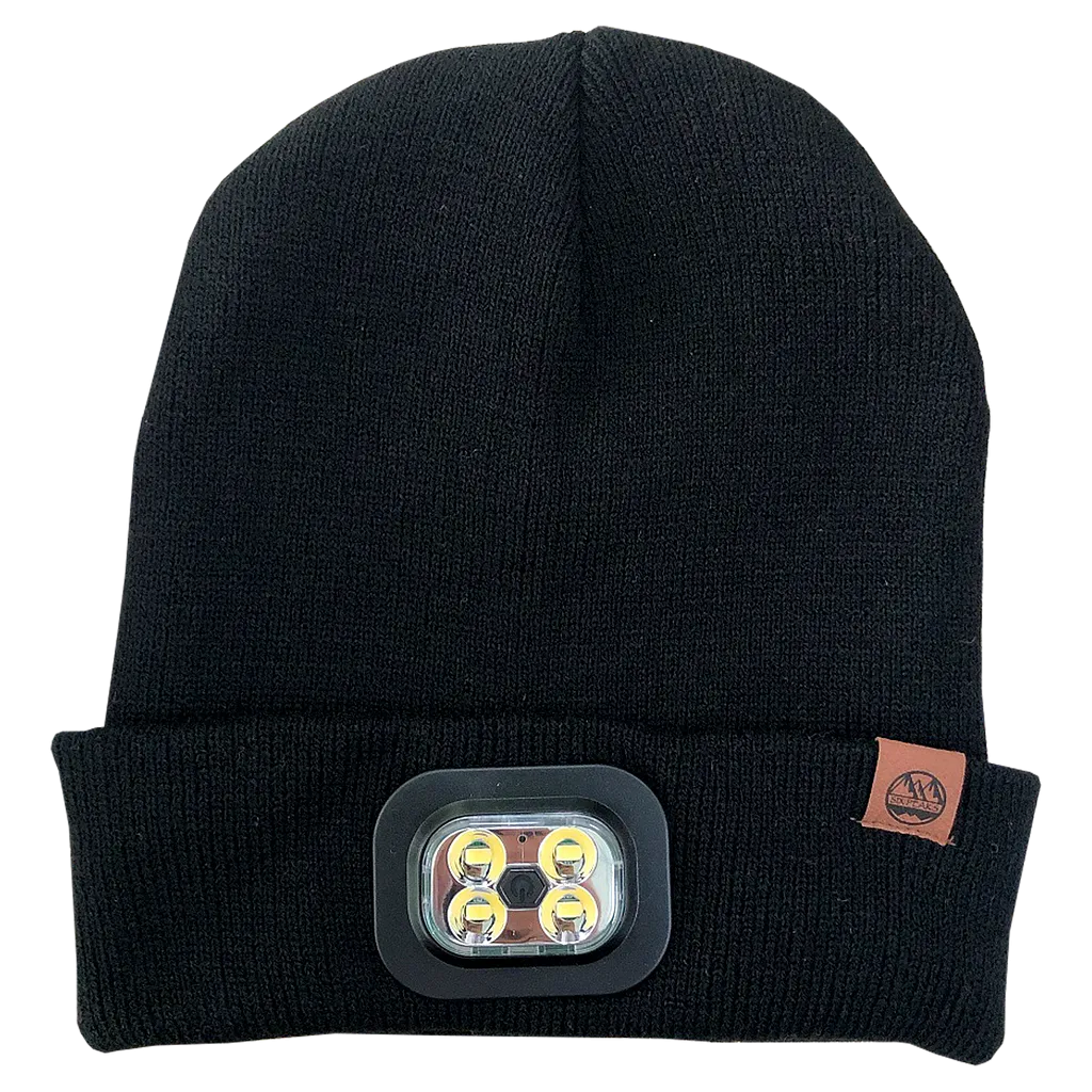 Peaks LED Lighted Beanie Hat Black -DS