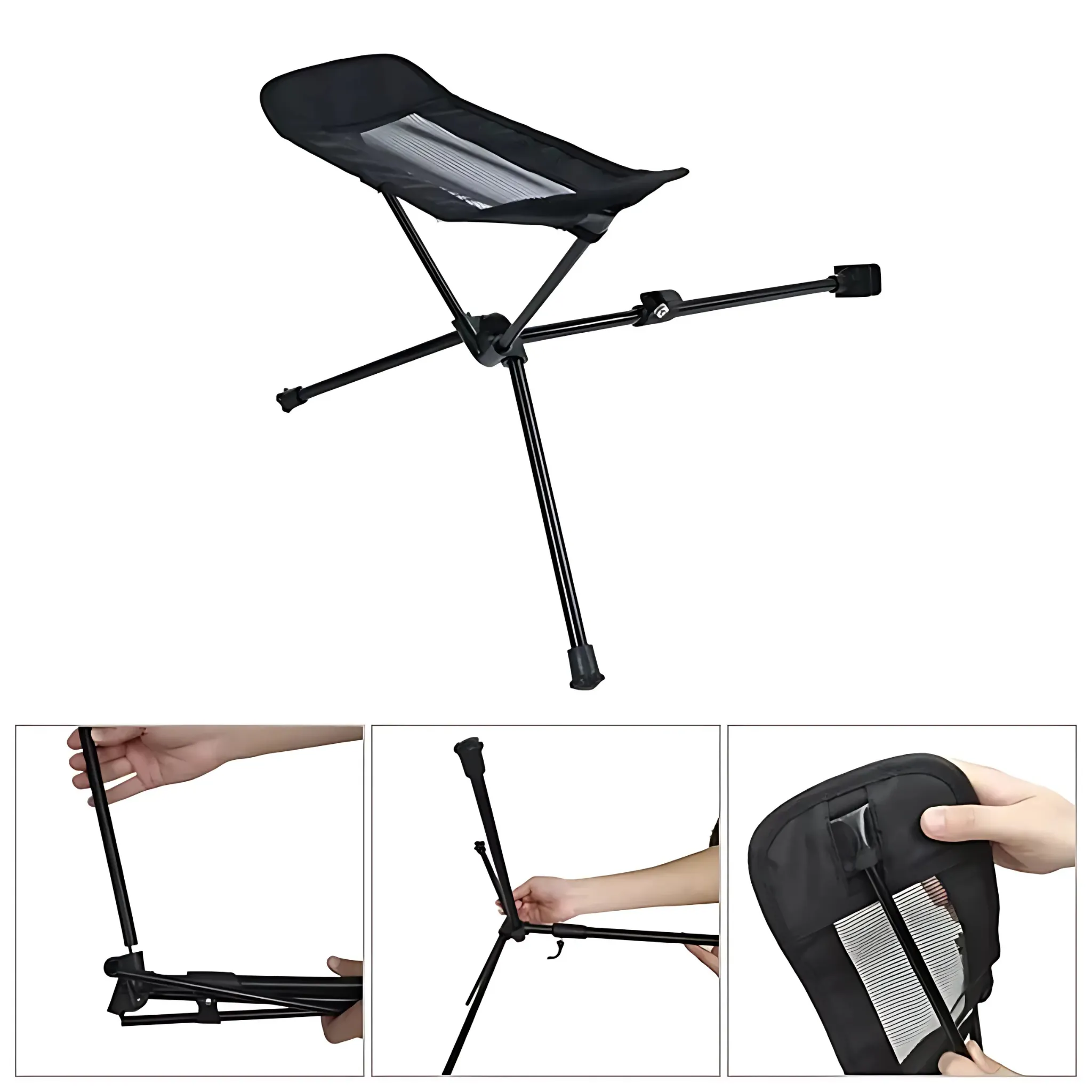Portable Camping Chair, Compact Ultralight Folding Backpacking Chairs, Outdoor High Back Chair detachable footrest Travel Furniture Home Garden Hiking Picnic Fishing