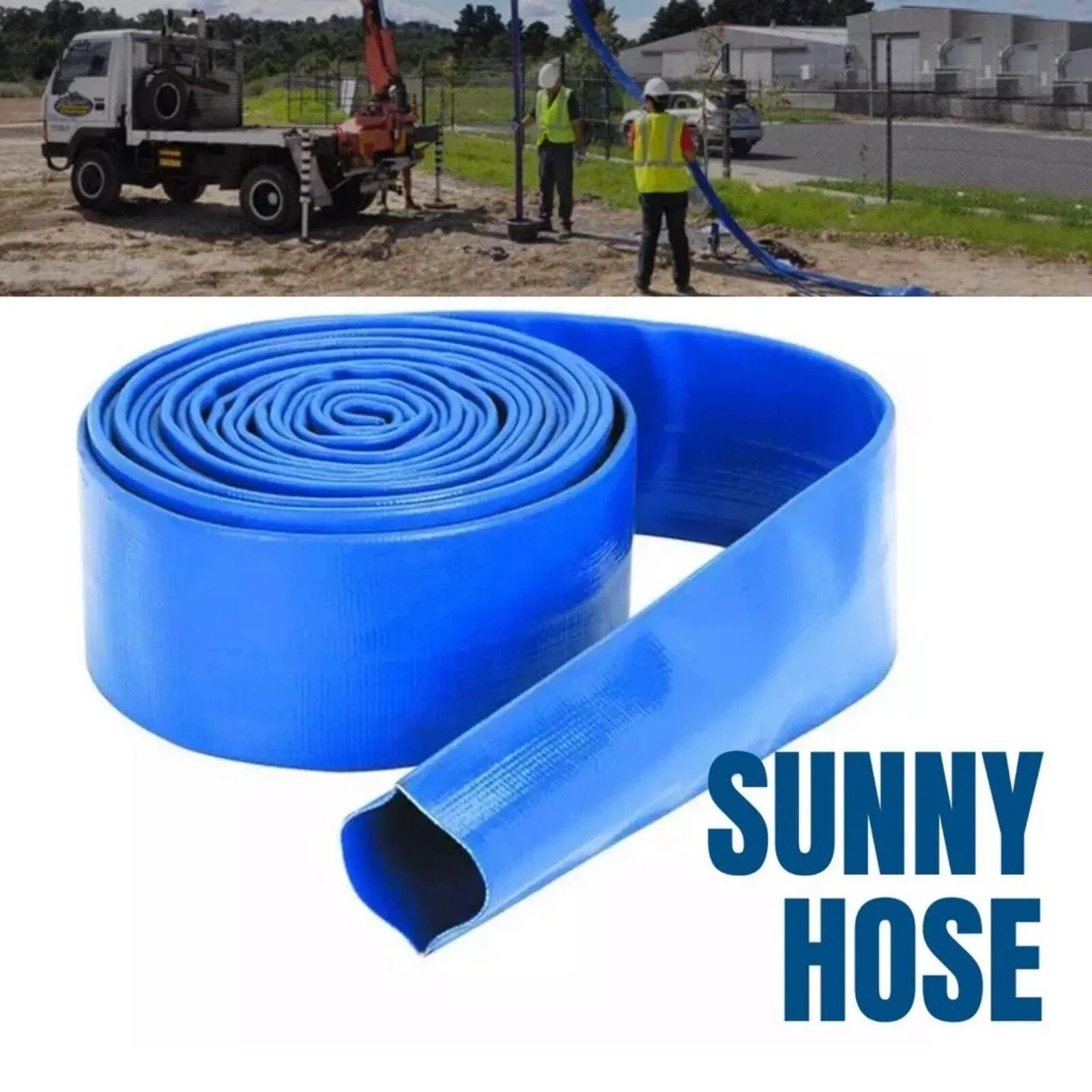 Power Sunny High Pressure 2 Bar Water Discharge Outlet Hose 50m