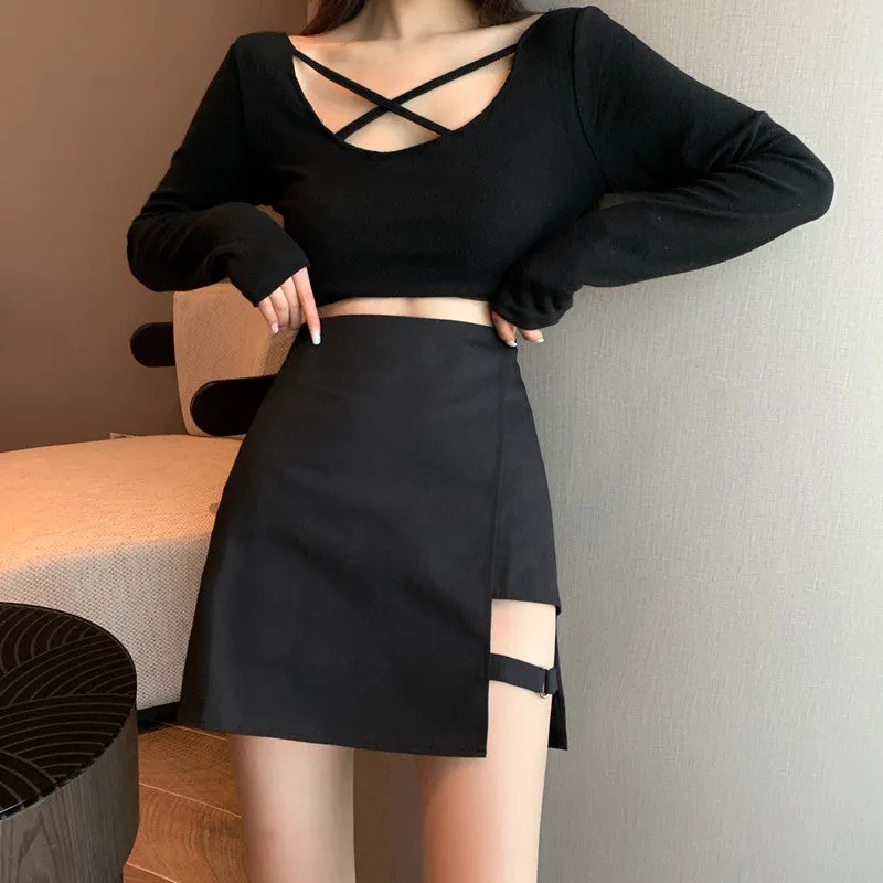 "BLACK CHIC RING" SKIRT UB2347