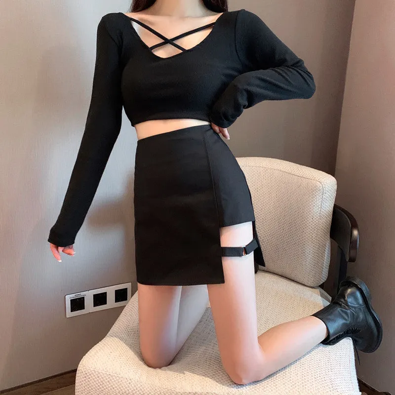 "BLACK CHIC RING" SKIRT UB2347