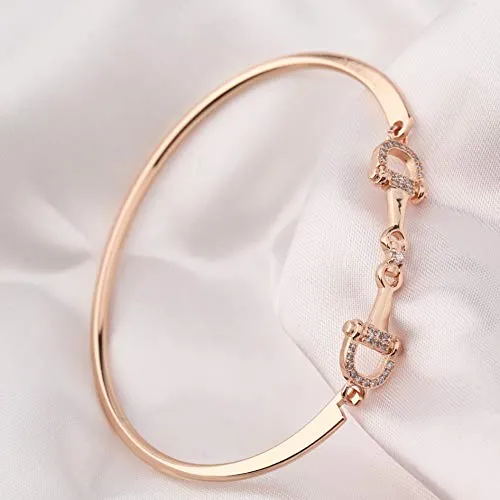 Rose Gold Tone Snaffle Bit Bracelet