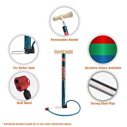 ROYAL WAVES Bicycle Tyre Air Pump High Pressure Bicycle and Bike Air Pump with Two Multifunctional Valve