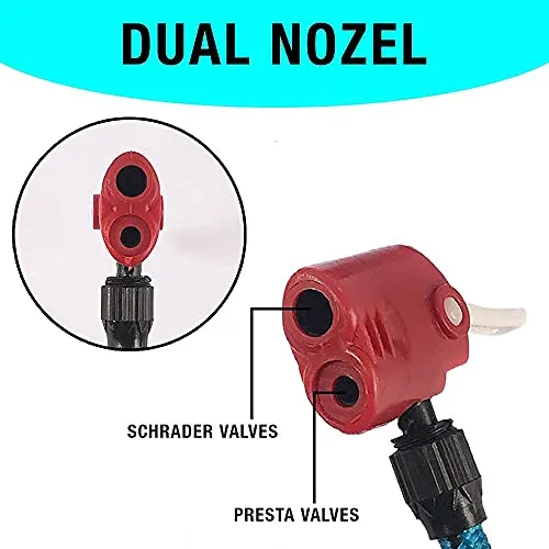 ROYAL WAVES Bicycle Tyre Air Pump High Pressure Bicycle and Bike Air Pump with Two Multifunctional Valve