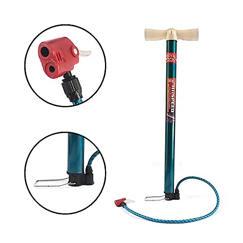 ROYAL WAVES Bicycle Tyre Air Pump High Pressure Bicycle and Bike Air Pump with Two Multifunctional Valve