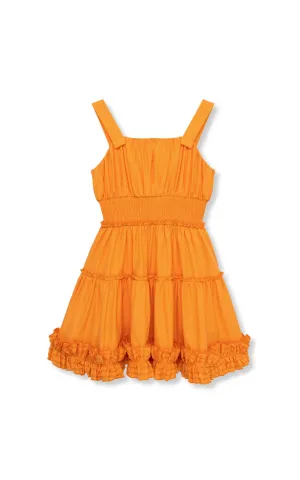 ruched woven dress