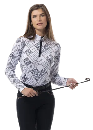 SanSoleil 900463 Solcool Print  Mock - Devon -Black