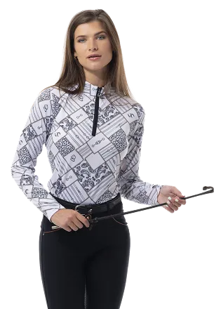 SanSoleil 900463 Solcool Print  Mock - Devon -Black